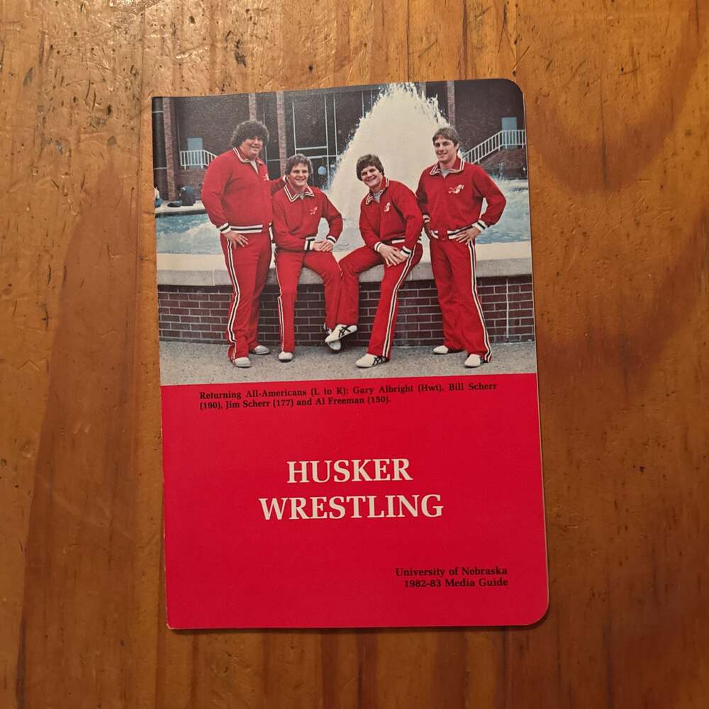 Huskers Wrestling University of Nebraska 1982-83 Media Guide